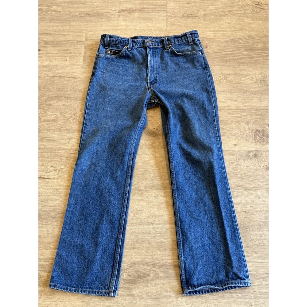 Vintage Levi's 517 Orange Tab Bootcut Jeans Mens 36x32 Medium Wash USA Made 90s